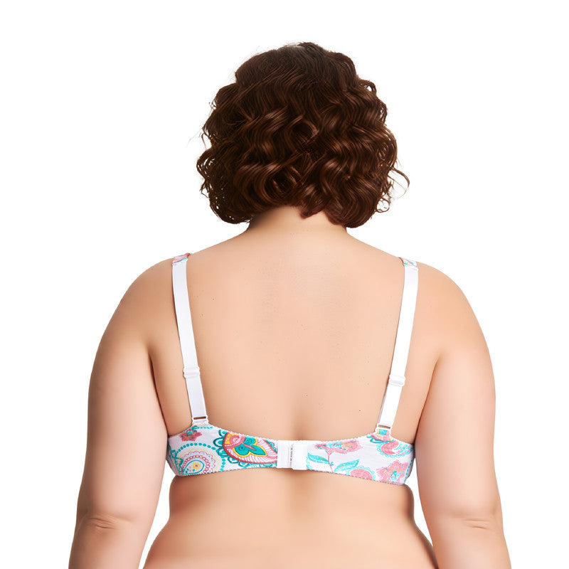 Women's Plus Size Underwired Unlined Balconette Cotton Bra