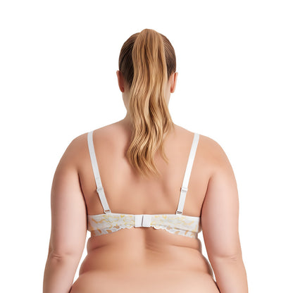 Women's Underwire Plus Size Push Up Add 1 and a Half Cup Lace Bras