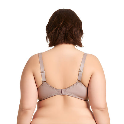 Plus Size Minimizer Underwire Bra With Lace Embroidery