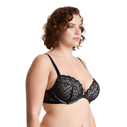 Womens Push Up Add 1 and a half Cup Underwire Halter Front Close Bras