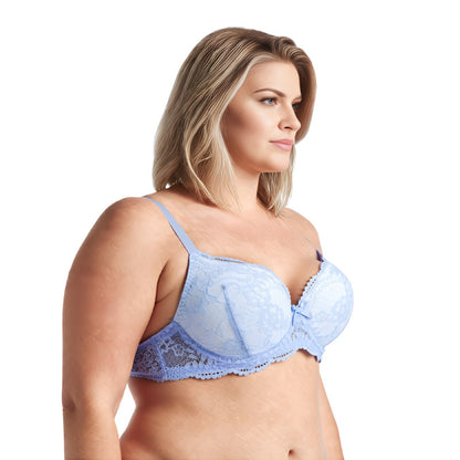 Women's Plus Size Push Up Add 1 Cup Underwire Perfect Shape Lace Bras