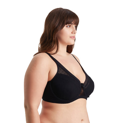 Women's Plus Size Unlined Minimizer Full Coverage Mesh Underwire Bra