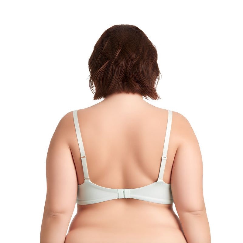 Women’s Plus Size Underwire Unlined Full Coverage Embroidery Lace Bra