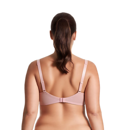 Women's Plus Size Minimizer Underwire Bra With Lace Embroidery