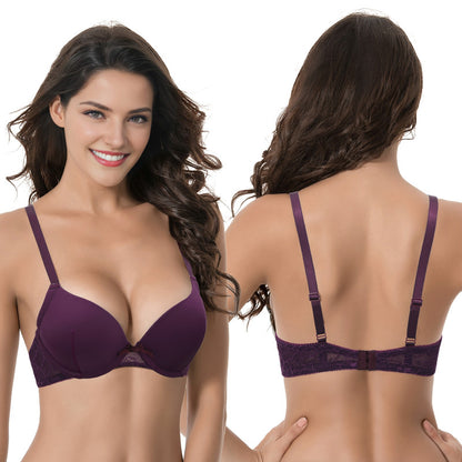 Womens Plus Size Perfect Shape Add 1 Cup Push Up Underwire Tshirt Bra