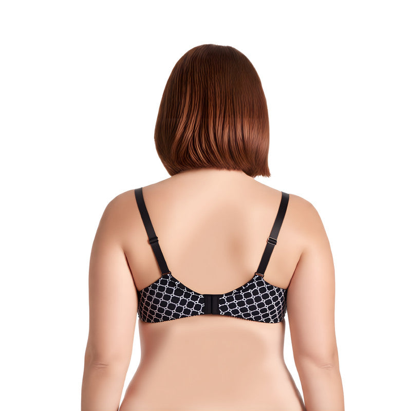 Women's Minimizer Unlined Underwire Bra With Lace Embroidery