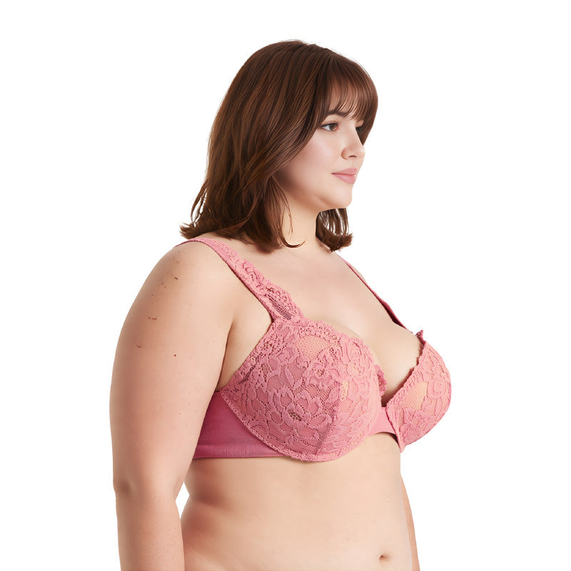 Women's Plus Size Add 1 and a half Cup Push Up Underwire Convertible Lace Bras