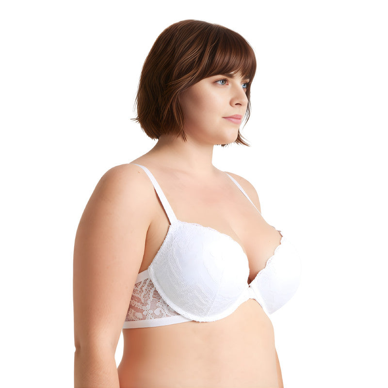 Womens Push Up Add 1 and a half Cup Underwire Halter Front Close Bras