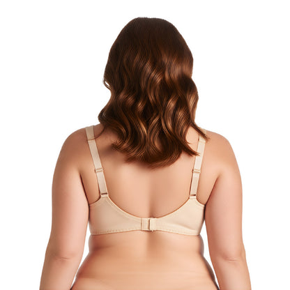 Women's Plus Size Unlined Underwire Lace Bra with Cushion Straps