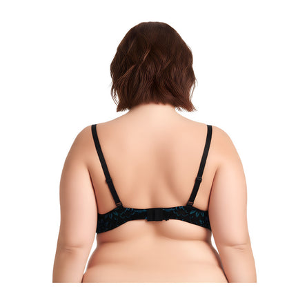 Women's Underwire Plus Size Push Up Add 1 and a Half Cup Lace Bras