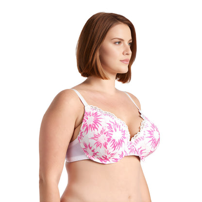 Women's Plus Size Full Coverage Lightly Padded Underwire Lace Bra