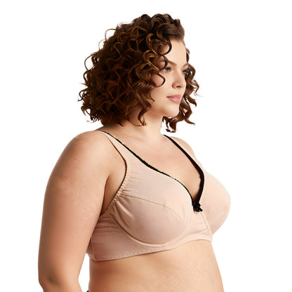Women's Unlined Plus Size Comfort Cotton Underwire Bra