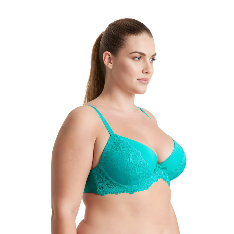 Women's Plus Size Lightly Padded Underwire Balconette Bra