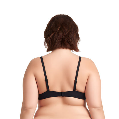 Women's Plus Size Push Up Add 1 and a half Cup Underwire Mesh Bra