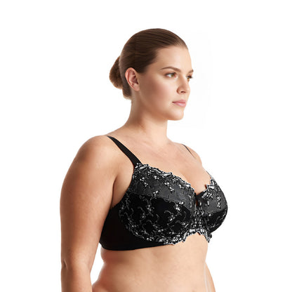 Women's Lightly Padded Underwire Embroidery Lace Bra
