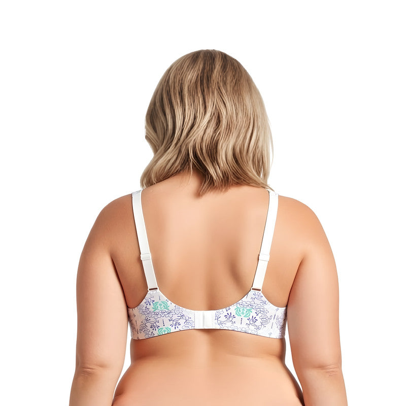 Women's Plus Size Underwired Unlined Balconette Cotton Bra