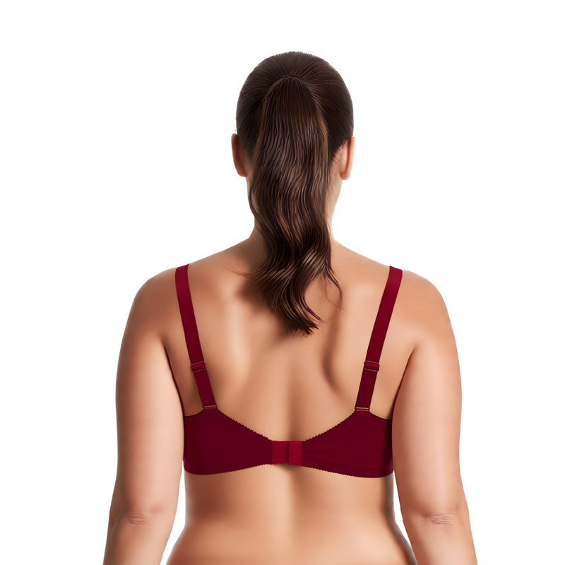 Women's Plus Size Minimizer Lace Full Coverage Unlined Wireless Bra