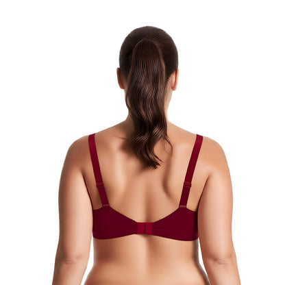 Women's Plus Size Minimizer Lace Full Coverage Unlined Wireless Bra