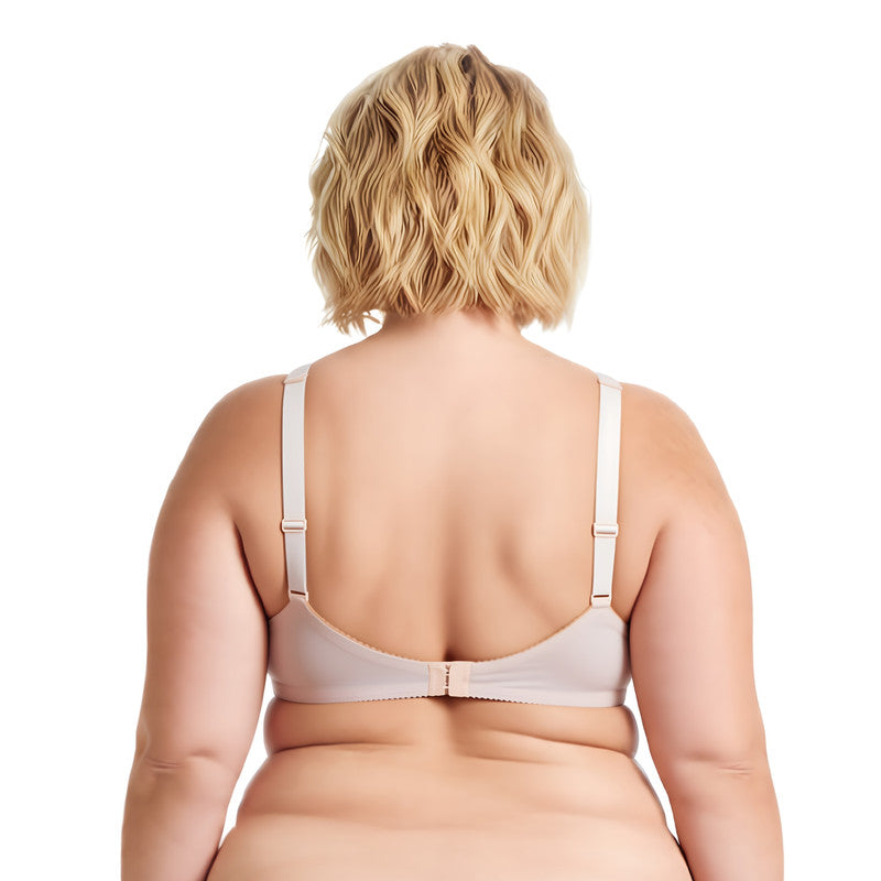 Women's Plus Size Unlined Underwire Lace Bra with Cushion Straps