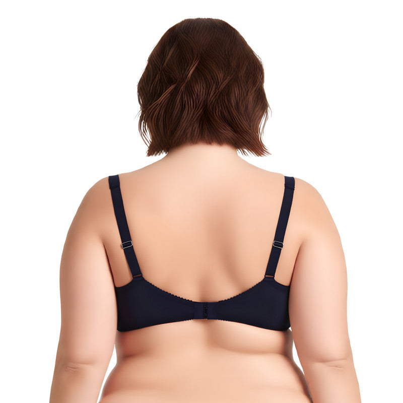Women's Lightly Padded Underwire Lace Bra with Padded Shoulder Straps