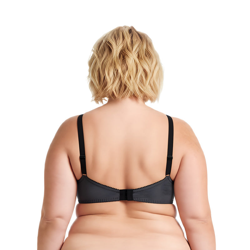 Women's Plus Size Unlined Underwire Lace Bra with Cushion Straps