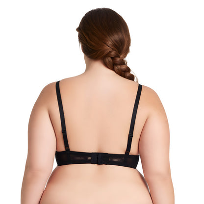 Women's Plus Size Lightly Padded Balconette Lace Underwire Bra