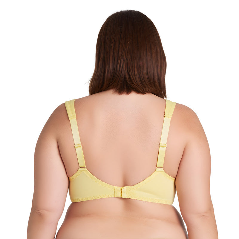 Women's Plus Size Unlined Underwire Lace Bra with Cushion Straps