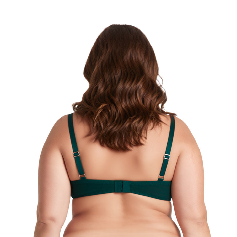 Women Plus Size Underwire Add 1+ Cup Push Up Mesh Lace Bra
