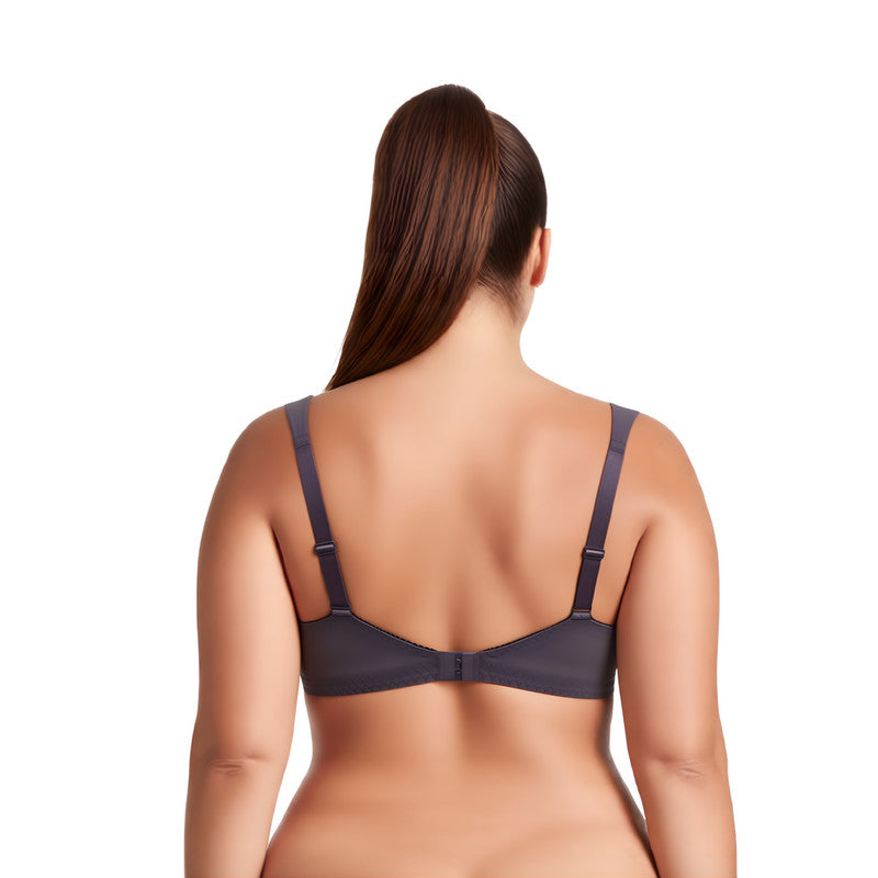 Plus Size Unlined Minimizer Wirefree Bras with Embroidery Lace