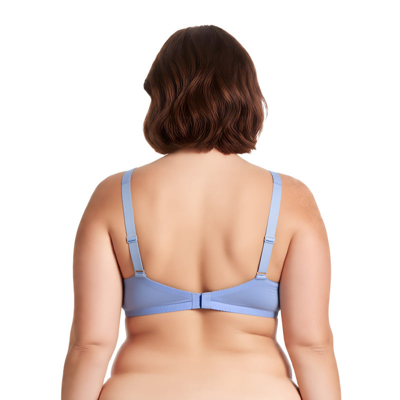 Women's Plus Size Unlined Underwire Lace Bra with Cushion Straps