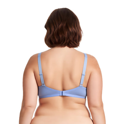 Women's Plus Size Unlined Underwire Lace Bra with Cushion Straps