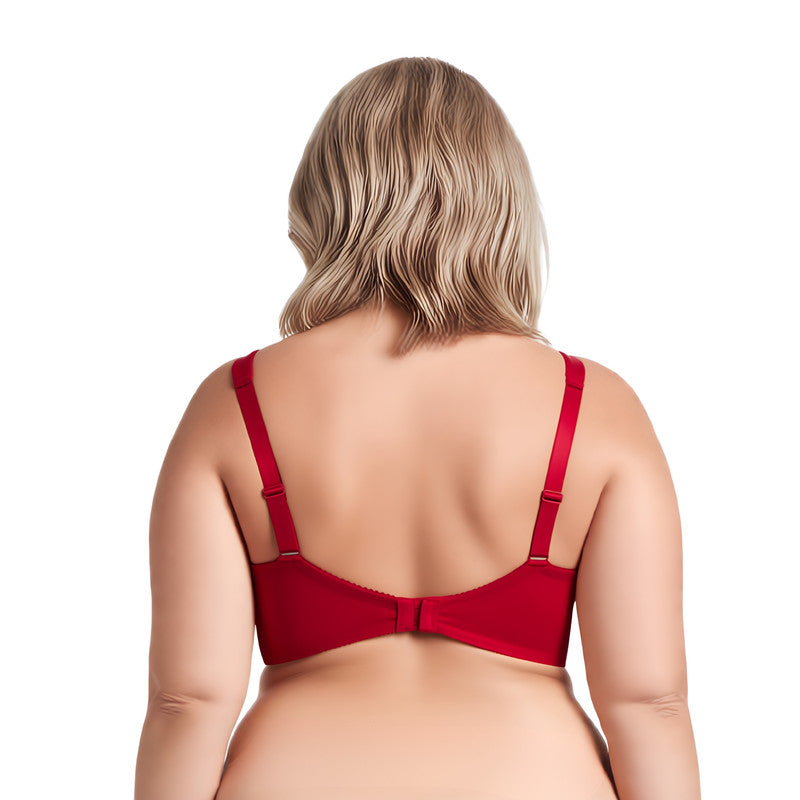 Women's Lightly Padded Underwire Lace Bra with Padded Shoulder Straps