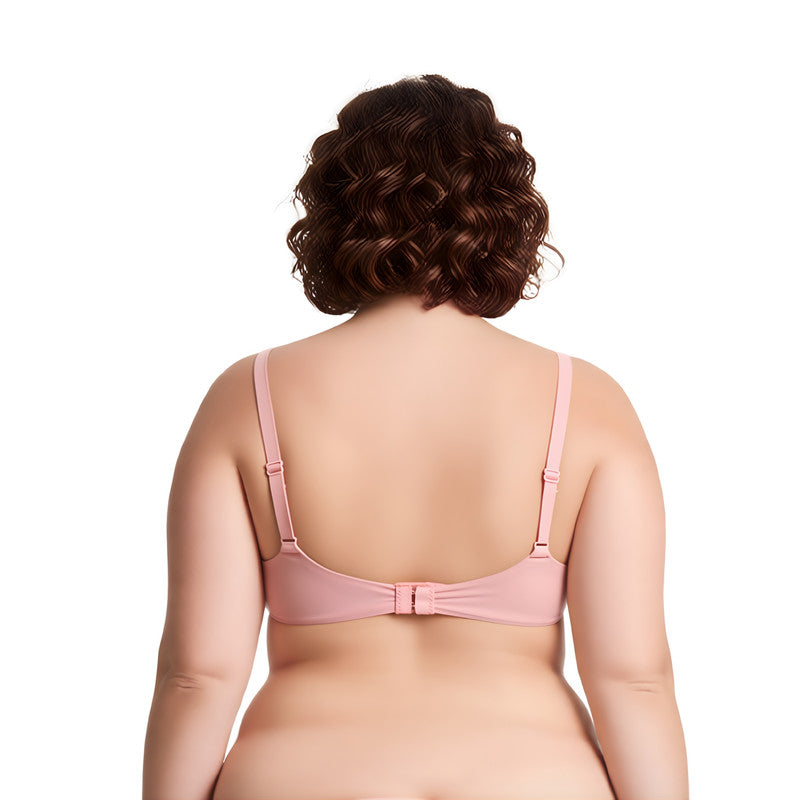 Women’s Plus Size Underwire Unlined Full Coverage Embroidery Lace Bra