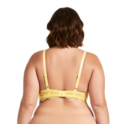 Women's Underwire Plus Size Push Up Add 1 and a Half Cup Lace Bras