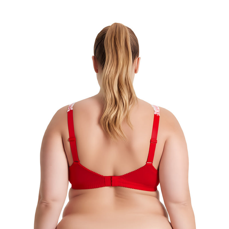 Women's Plus Size Minimizer Unlined Wireless Lace Full Coverage Bras