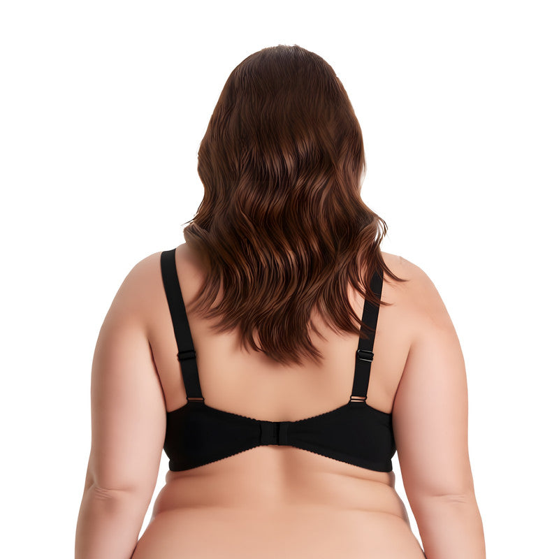 Women's Plus Size Unlined Minimizer Full Coverage Mesh Underwire Bra