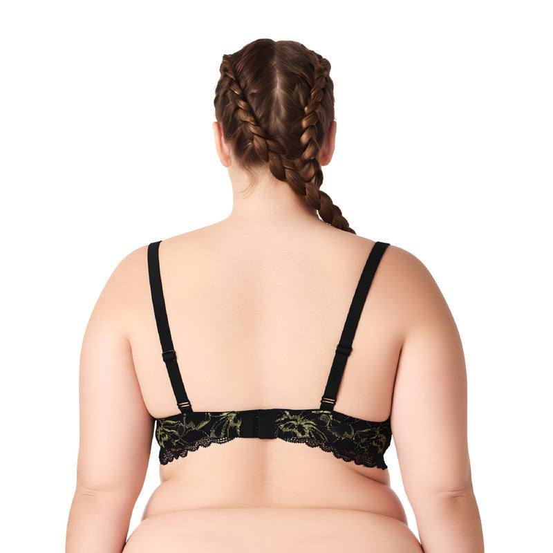 Women's Underwire Plus Size Push Up Add 1 and a Half Cup Lace Bras