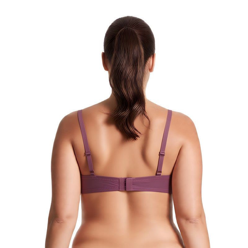 Women Plus Size Push Up Add 1 and a Half Cup Underwire Lace Mesh Bra