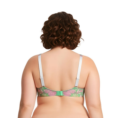 Women's Plus Size Underwired Unlined Balconette Cotton Bra