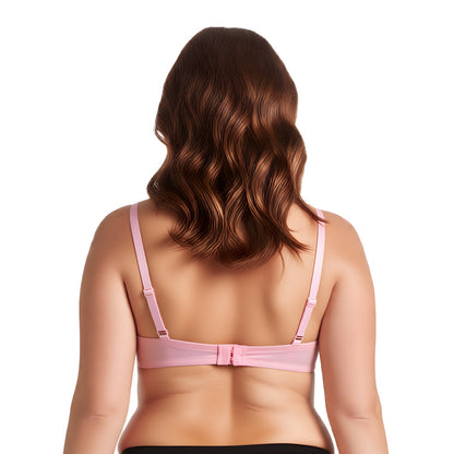Women Plus Size Push Up Add 1 and a Half Cup Underwire Lace Mesh Bra