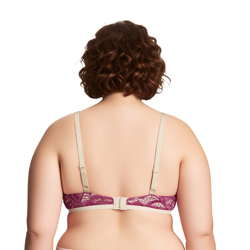 Women's Plus Size Perfect Shape Add 1 Cup Push Up Underwire Lace Bras