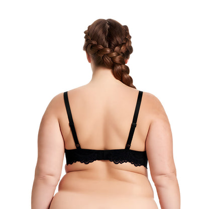 Women's Underwire Plus Size Push Up Add 1 and a Half Cup Lace Bras