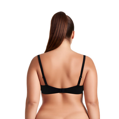Women’s Plus Size Underwire Unlined Full Coverage Embroidery Lace Bra