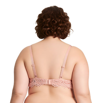 Women's Underwire Plus Size Push Up Add 1 and a Half Cup Lace Bras