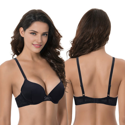 Womens Plus Size Perfect Shape Add 1 Cup Push Up Underwire Tshirt Bra
