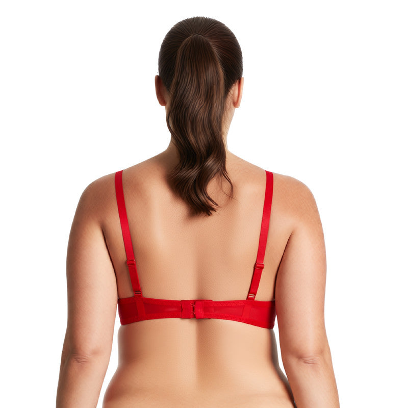 Women's Plus Size Lightly Padded Balconette Lace Underwire Bra