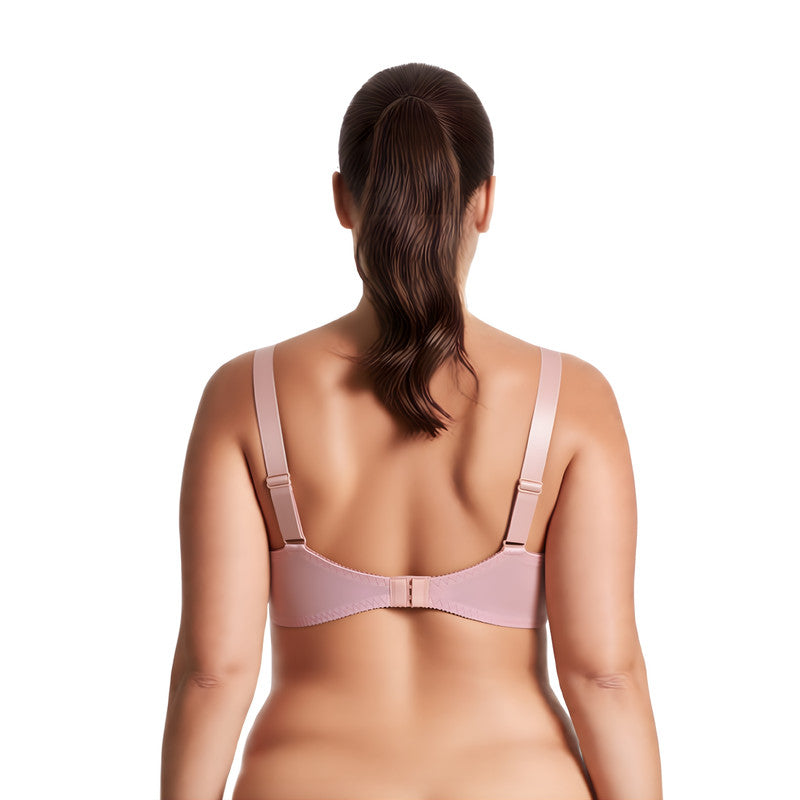 Women's Plus Size Unlined Minimizer Full Coverage Mesh Underwire Bra