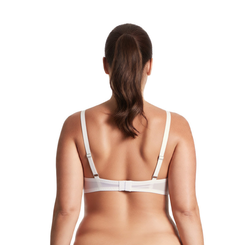 Women Plus Size Underwire Add 1 and a Half Cup Push Up Lace Mesh Bra