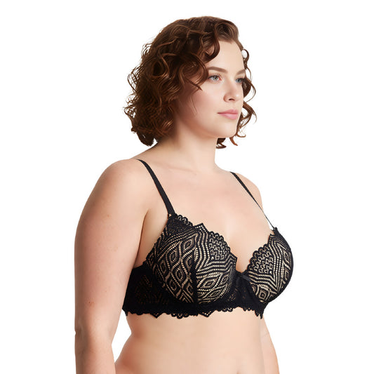 Women's Plus Size Push Up Add 1 Cup Underwire Perfect Shape Lace Bras