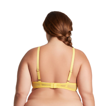 Women Plus Size Underwire Add 1+ Cup Push Up Mesh Lace Bra